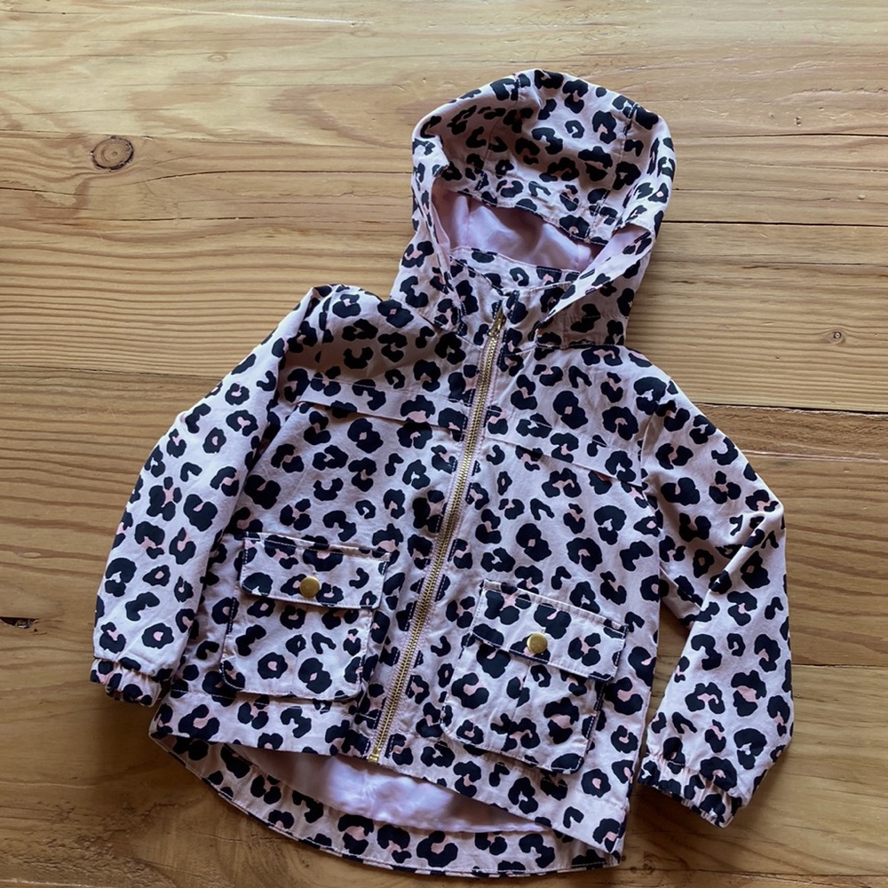 Girl pink jacket Animal print